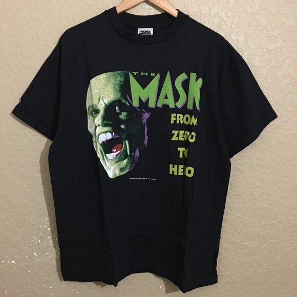 The Mask From Zero To Hero Movie Promo Jim Carrey T-Shirt XL Modern - Picture 1 of 5